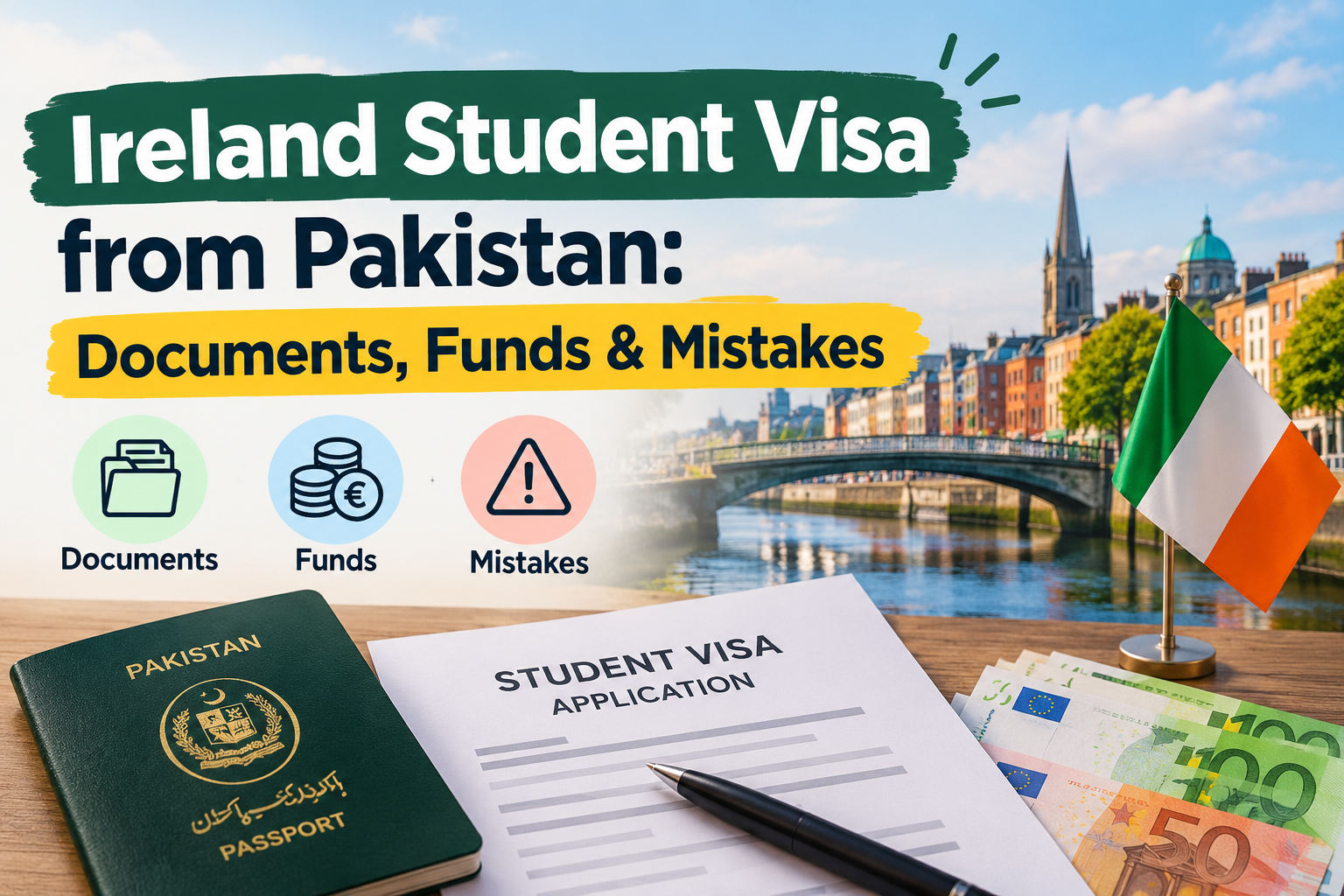 Ireland Student Visa from Pakistan: Documents, Funds & Mistakes